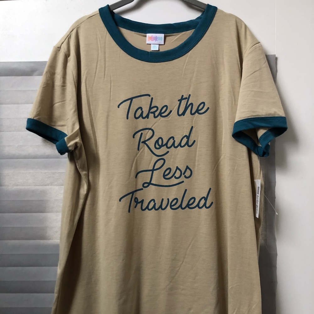 Lu La Roe LIV ringer T-shirt sz 2xl NWT